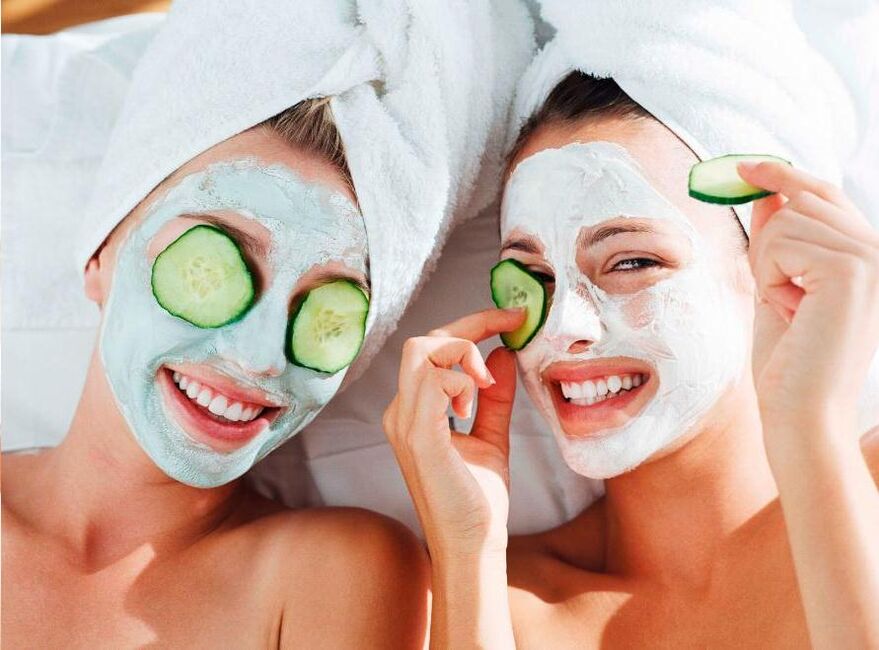 komkommermasker voor gezichtshuidverjonging